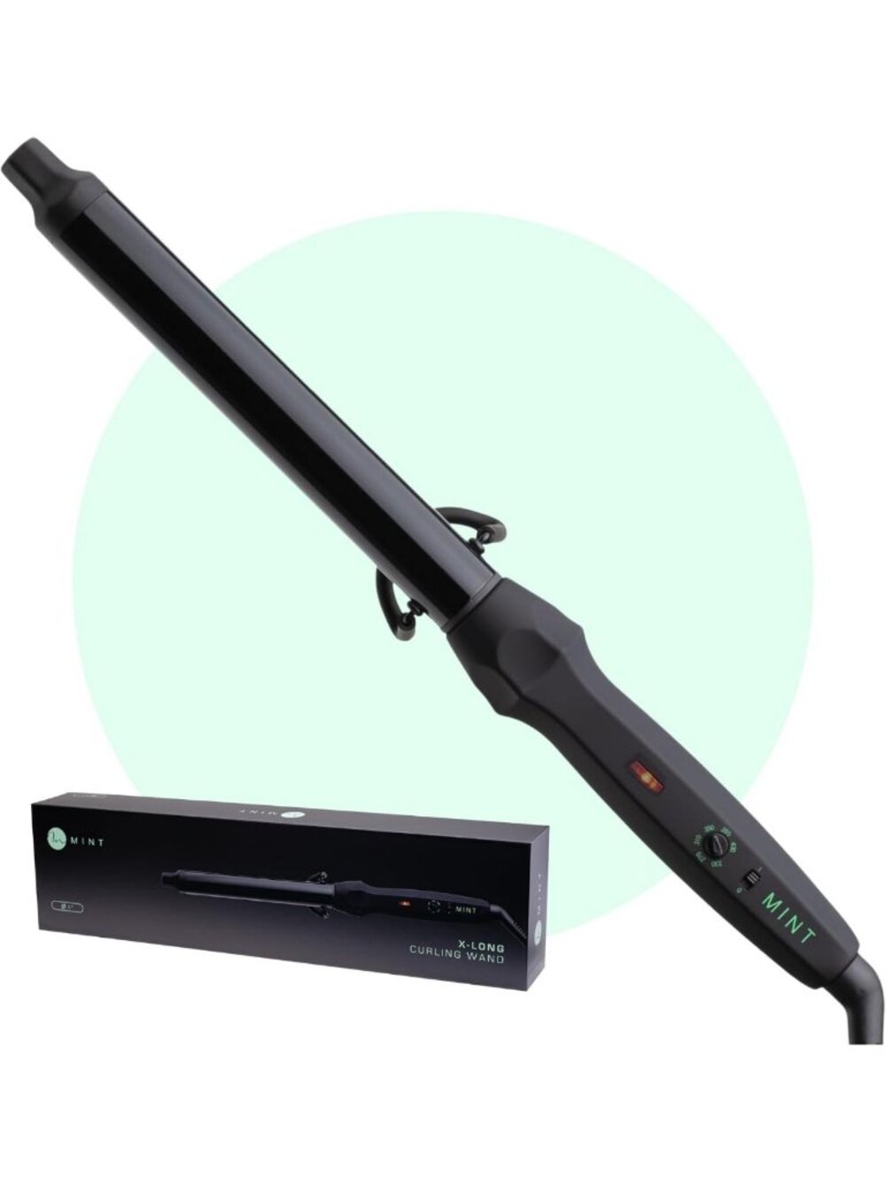 Clamp-Free Ceramic Curling Wand - 1 Inch, Pro X-Long for Effortless Curls